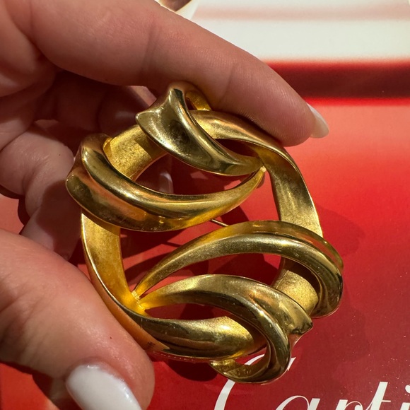 Vintage Fernando Originals gold tone abstract wreath brooch pin - Picture 6 of 13